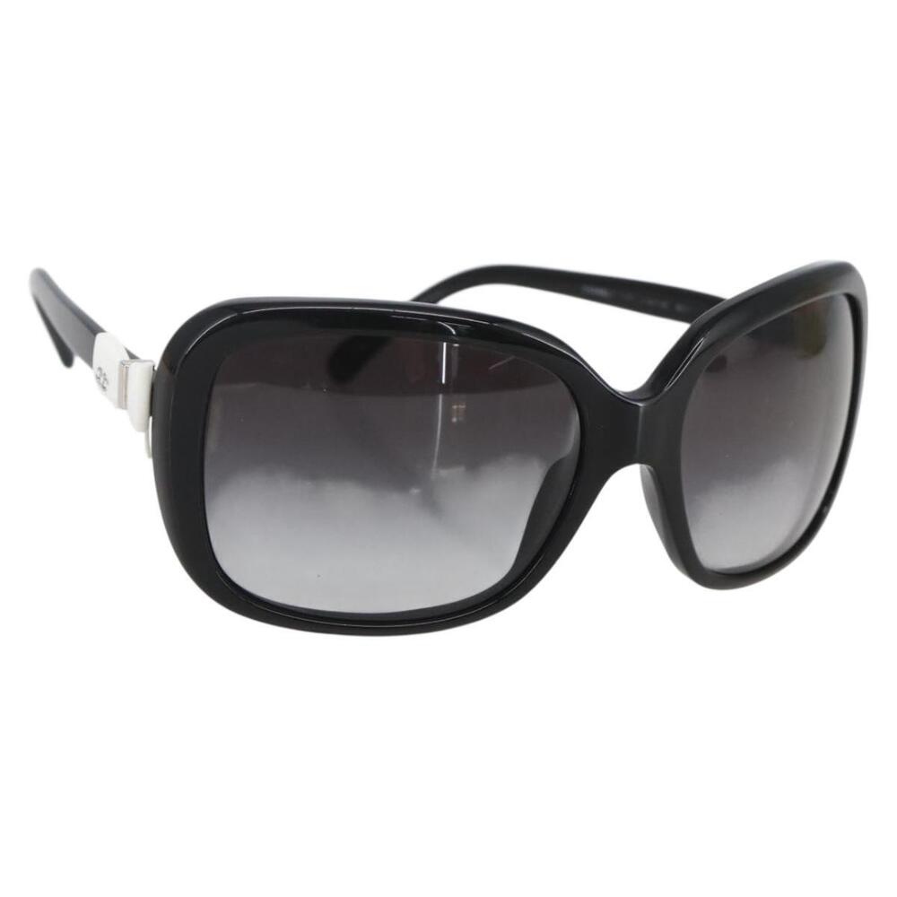 CHANEL Ribbon COCO Mark Sunglasses plastic Black 5171 CC Auth 161697